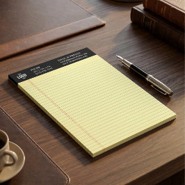 Professional Custom Business Logo Black Notepad  Anteckningsblock