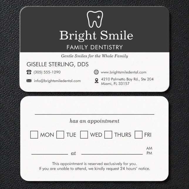 Professional Dental Appointment Reminder Visitkort (Skapare uppladdad)