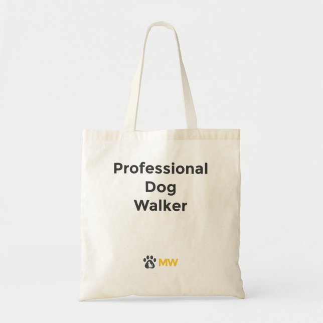 Professional Dog Walker Tote Bag | Funny Dog Walke Tygkasse (Framsidan)