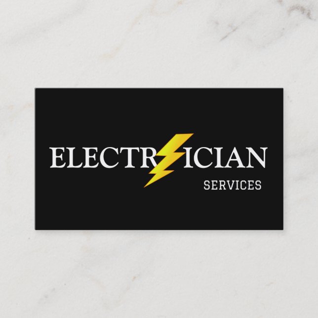 Professional Electrical Contractor - Electrician Visitkort (Framsida)
