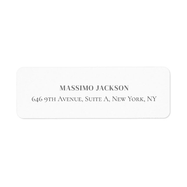Professional elegant modern minimalist add name returadress etikett (Framsidan)