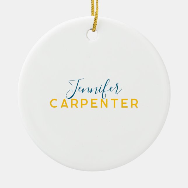 Professional elegant modern minimalist plain julgransprydnad keramik (Framsidan)