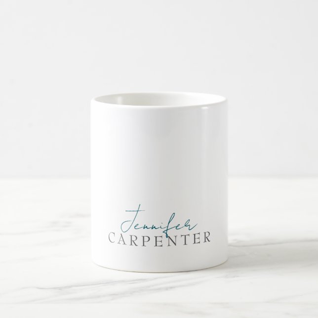 Professional elegant modern minimalist plain kaffemugg (Center)