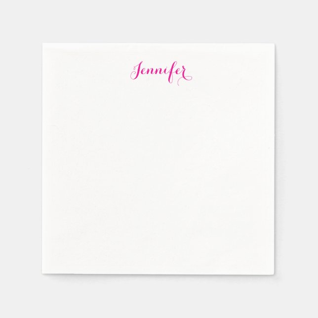 Professional elegant modern minimalist plain name pappersservett (Framsidan)