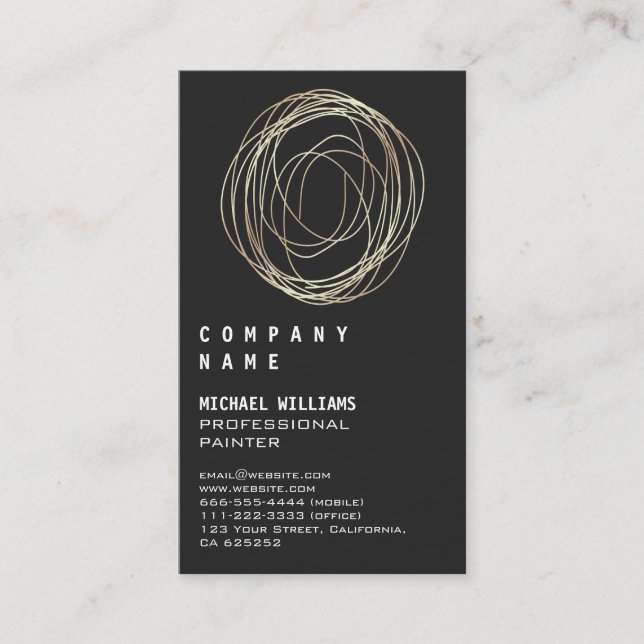 Professional Elegant Modern Silver Black Metal Bus Visitkort (Framsida)