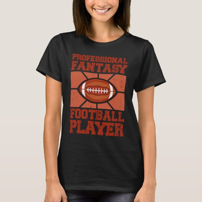 Professional Fantasy Football Player Costume T Shirt (Framsida)