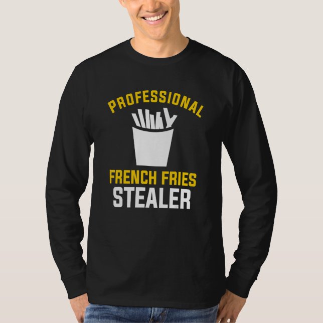 Professional French Fries Stealer Fitness Workout T Shirt (Framsida)