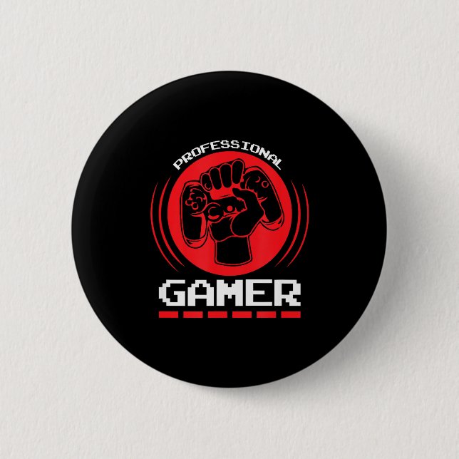 Professional Gamer Funny Gaming Quotes Gift For Pl Knapp (Framsida)