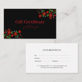 Professional Gift Certificates for Small Businesse Visitkort