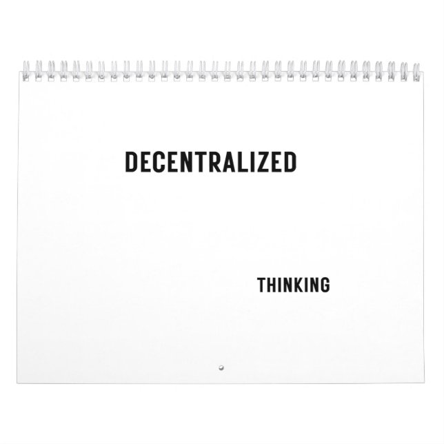 Professional Goal Planning Decentralized Thinking  Kalender (Omslag)
