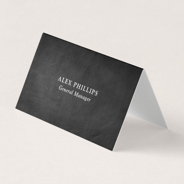 Professional Gray Chalkboard Background Original Visitkort (Framsida)