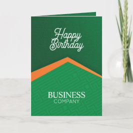 Professional Green Business Birthday Greeting Card Kort