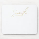 Professional Handwritten Gold Script Typography Musmatta<br><div class="desc">Upgrade your workspace with the Professional Handwritten Gold Script Typography Mouse Pad, designed to combine elegance with everyday functionality. Featuring a refined handwritten-style gold script paired with clean, modern typography, this mouse pad adds a sophisticated and personalized touch to your desk. Perfect for home offices, corporate settings, or creative workspaces,...</div>