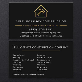 Professional Handyman & Builder Visitkort