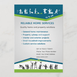 Professional Home Maintenance Flyer Template Inbjudningar
