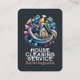 Professional House Cleaning Service Housekeeping Visitkort