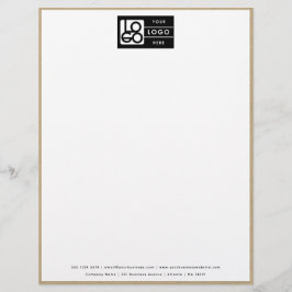 Professional Kraft Border Business Logo Letterhead Brevhuvud