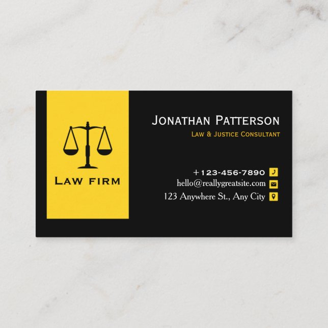 Professional Law & Justice Business Card |  Visitkort (Baksida)