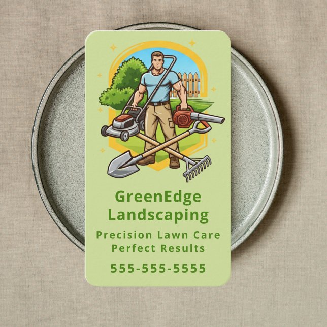 Professional Lawn Care Landscaping Groundskeeping Visitkort (Skapare uppladdad)