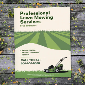 Professional Lawn Mowing Services Flygblad
