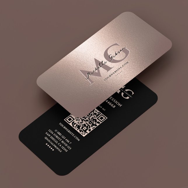 Professional Marketing Faux Copper Bronze Rosegold Visitkort (Professional Marketing Faux Copper Bronze Rosegold Business Card
)