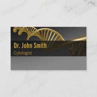 Professional Medical Luxury Gold DNA Strand Visitkort