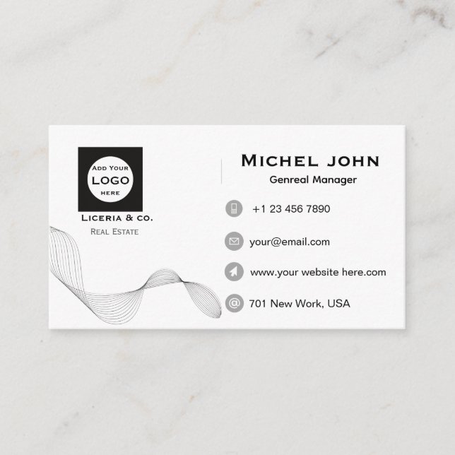 professional Minimalist business custom card Visitkort (Framsida)