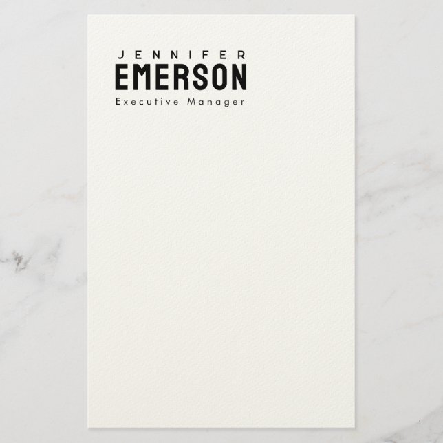 Professional minimalist modern plain  brevpapper (Framsida)