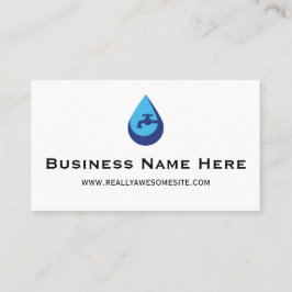 Professional Minimalist Plumber Business Card Visitkort