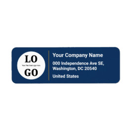 Professional Modern Bold Color Custom Logo Returadress Etikett