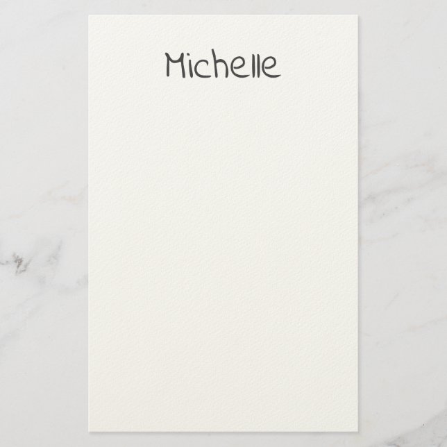 Professional Modern Minimalist Plain Own Name Brevpapper (Framsida)