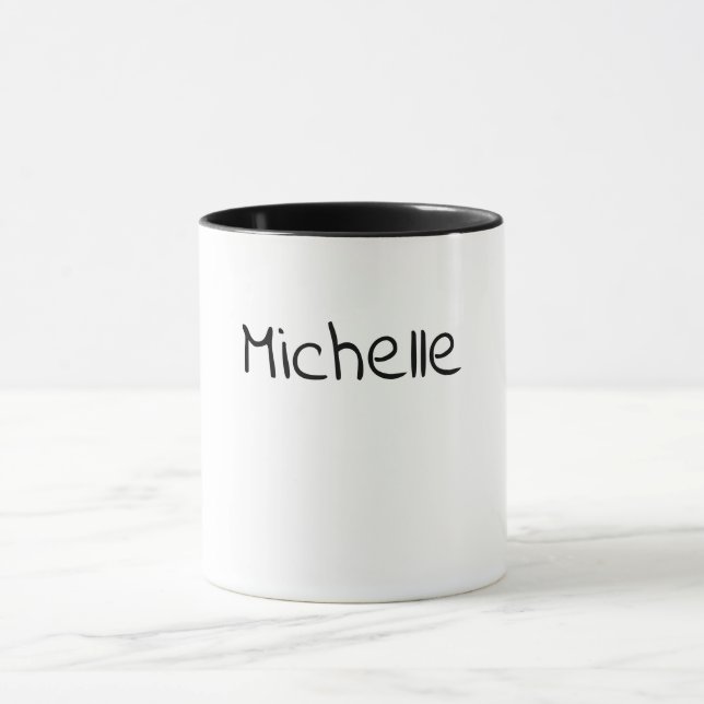 Professional Modern Minimalist Plain Own Name Mugg (Center)