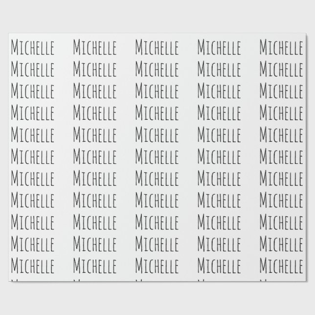 Professional Modern Minimalist Plain Own Name Presentpapper (Platt)