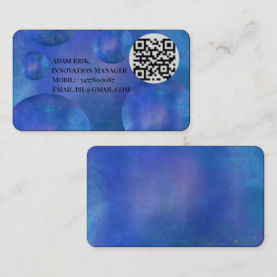 Professional Modern Nebula Galaxy QR Code card Visitkort