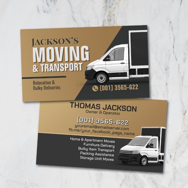 Professional Moving Services - Relocation Visitkort (Skapare uppladdad)