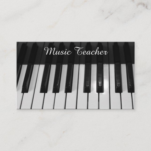 Professional Music Teacher Visitkort (Framsida)