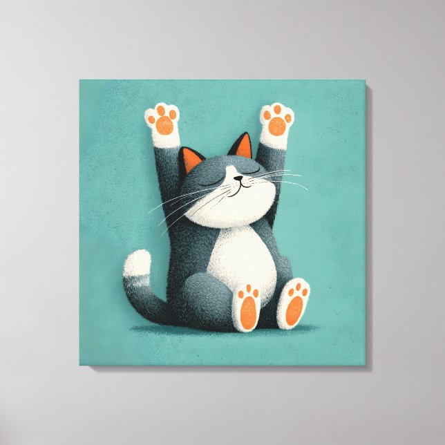 Professional Nap Taker Funny Sleeping Cat Canvastryck (Framsida)