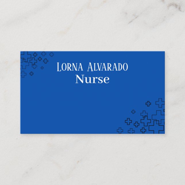 Professional Nurse Business Card Template Visitkort (Framsida)