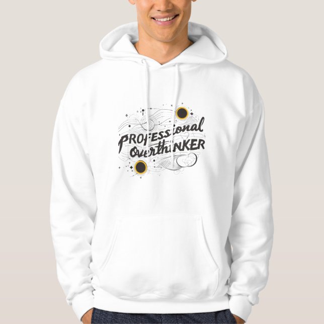 Professional Overthinker – Adult Pullover Hoodie (Framsida)