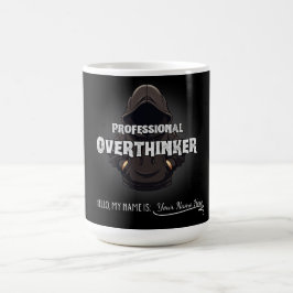 Professional Overthinker Funny Custom Name Mug Kaffemugg