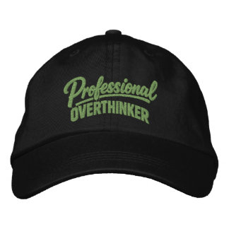 Professional Overthinker Funny Humor Broderad Keps