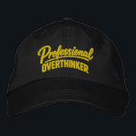 Professional Overthinker Funny Humor Broderad Keps<br><div class="desc">Professional Overthinker Funny embroidered cap from Ricaso - Show off your sense of humor with the “Professional Overthinker” text-based design — perfect for anyone whose mind never quite switches off. Simple, bold typography delivers the joke instantly, making it relatable for thinkers, planners, worriers, and anyone who tends to analyze things...</div>