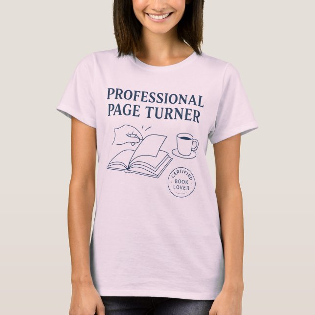 Professional Page Turner - Funny Book Lover T Shirt (Framsida)