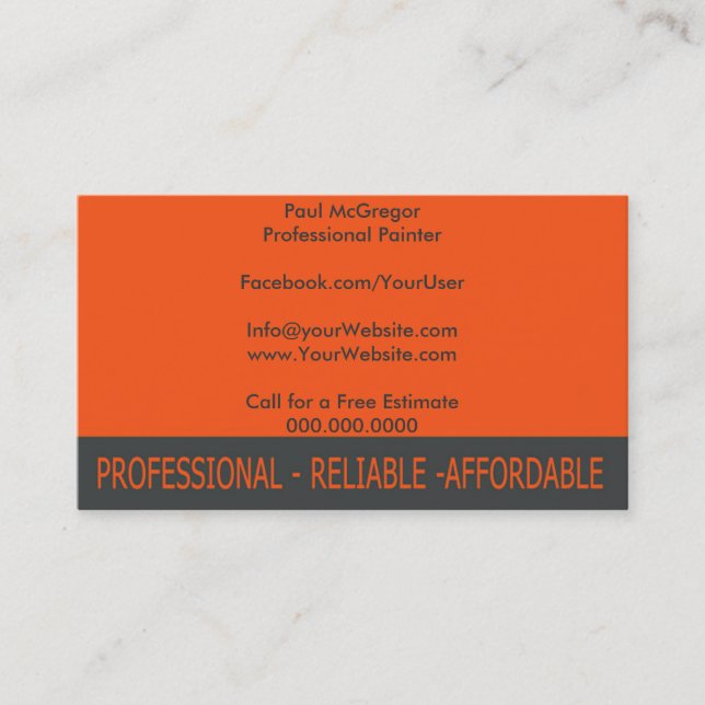 Professional Painter Business Card Visitkort (Framsida)
