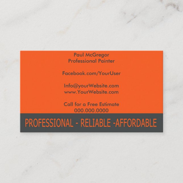 Professional Painter Business Card Visitkort (Framsida)