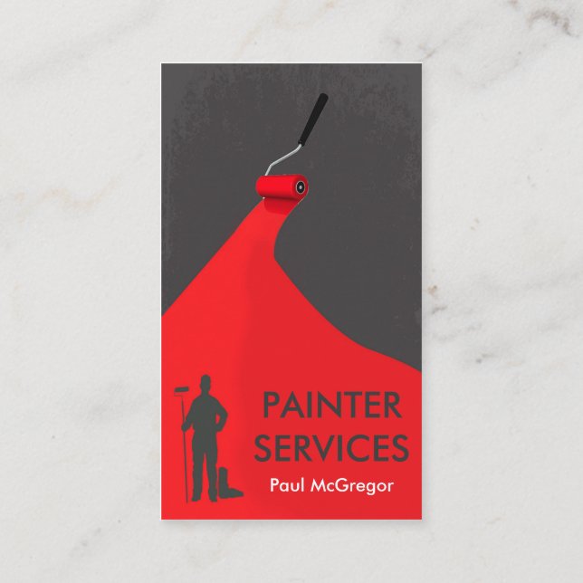 Professional Painter Business Card Visitkort (Baksida)