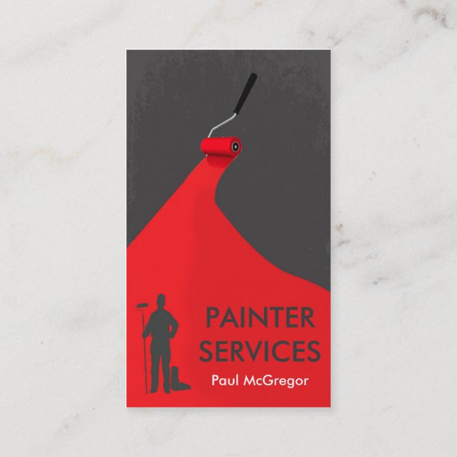 Professional Painter Business Card Visitkort (Baksida)