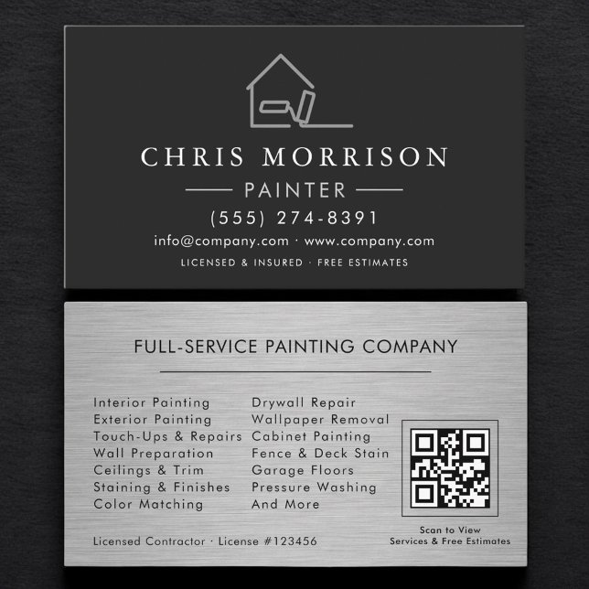 Professional Painting Service QR Code Visitkort (Skapare uppladdad)