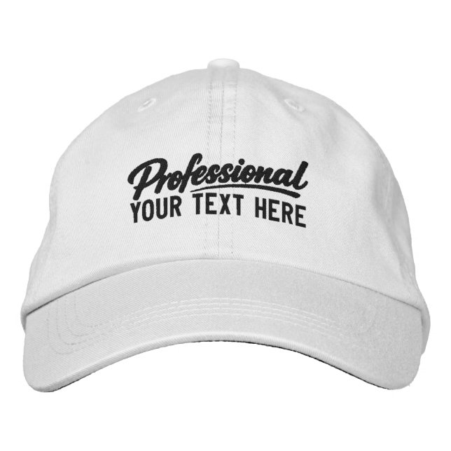 Professional Personalized Add Your Own Text  Broderad Keps (Framsida)