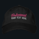 Professional Personalized Add Your Own Text  Broderad Keps<br><div class="desc">Professional Personalized Add Your Own Text embroidered cap from Ricaso - Show off your business, your sense of humor and more. Simple, bold typography delivers the message instantly. This clean, text-focused style keeps the design modern and versatile while letting you change the text to suit your needs. It’s a unique...</div>